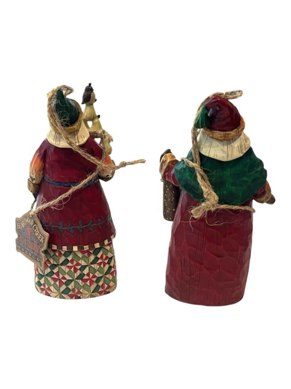 Lot of 2 Vintage 2002 Jim Shore Heartwood Creek Santa Ornaments Figurine Enesco - Picture 2 of 6